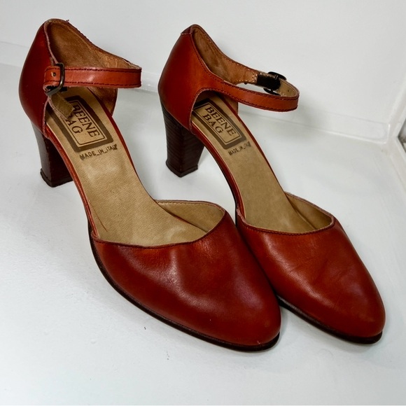 Vintage Italian Beene Bag Leather Heels size 5.5 with ankle strap - Picture 3 of 5